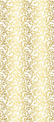 Rollo Fenster in Gold mit Zweigmotiv