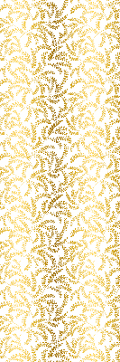 Rollo Fenster in Gold mit Zweigmotiv