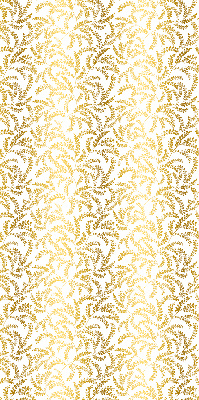 Rollo Fenster in Gold mit Zweigmotiv