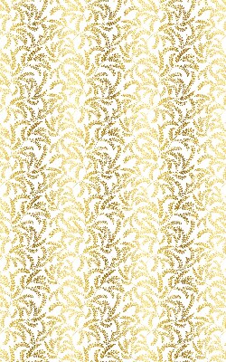 Rollo Fenster in Gold mit Zweigmotiv