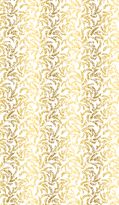 Rollo Fenster in Gold mit Zweigmotiv