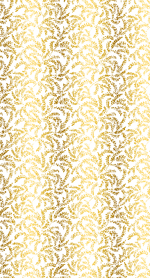 Rollo Fenster in Gold mit Zweigmotiv