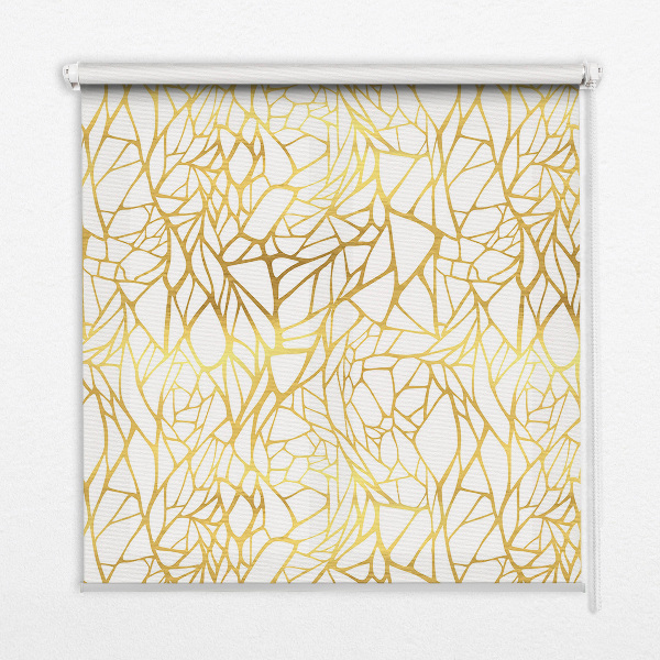 Rollo Fenster in gelbem Muster