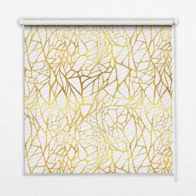 Rollo Fenster in gelbem Muster