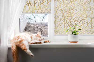 Rollo Fenster in gelbem Muster