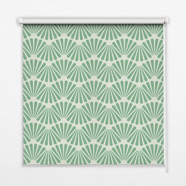Fensterrollo in grünem Slalom-Design