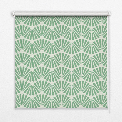 Fensterrollo in grünem Slalom-Design