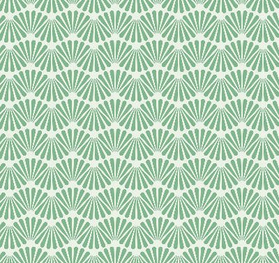 Fensterrollo in grünem Slalom-Design