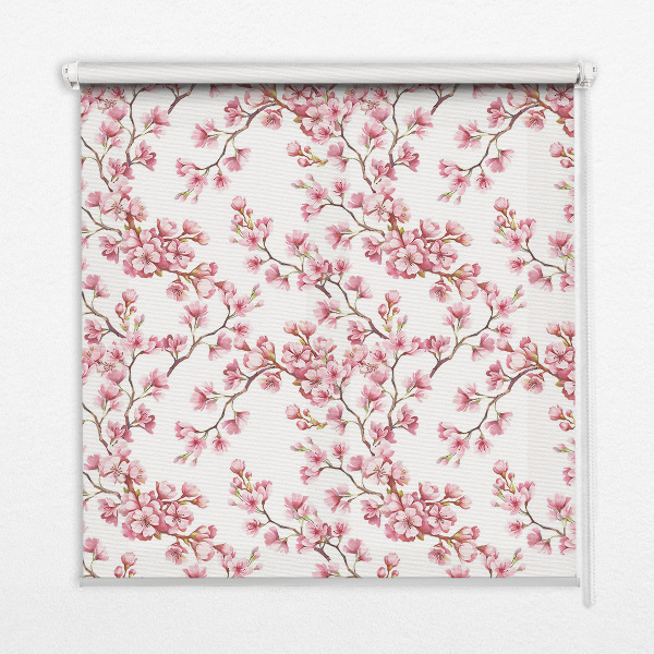 Rollo Fenster in Rosa und als Lilie