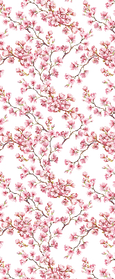 Rollo Fenster in Rosa und als Lilie