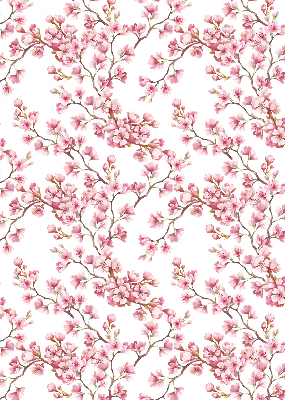 Rollo Fenster in Rosa und als Lilie