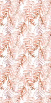 Rollo Fenster in Rosa mit Blättermotiv