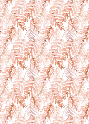 Rollo Fenster in Rosa mit Blättermotiv