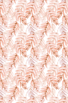 Rollo Fenster in Rosa mit Blättermotiv