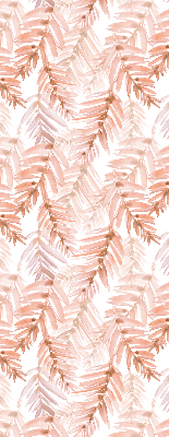Rollo Fenster in Rosa mit Blättermotiv
