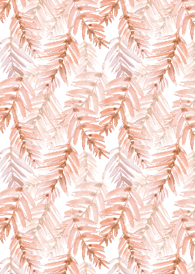 Rollo Fenster in Rosa mit Blättermotiv