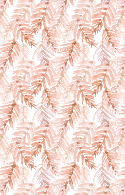 Rollo Fenster in Rosa mit Blättermotiv