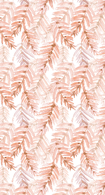 Rollo Fenster in Rosa mit Blättermotiv