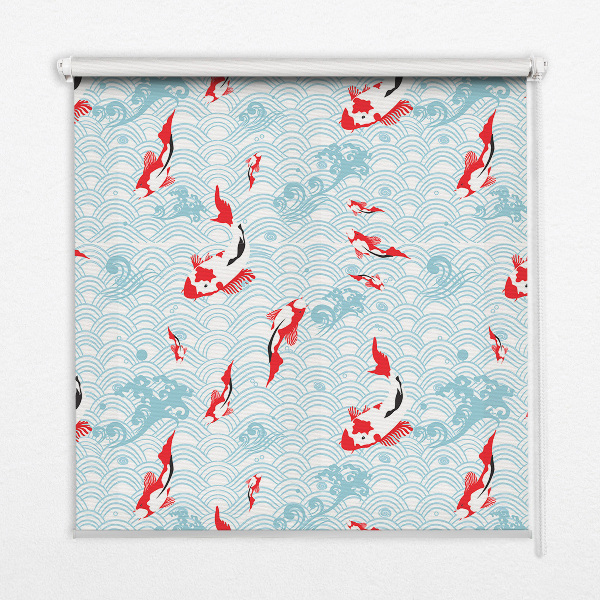 Fensterrollo mit Fischmotiv für Wasserdesign