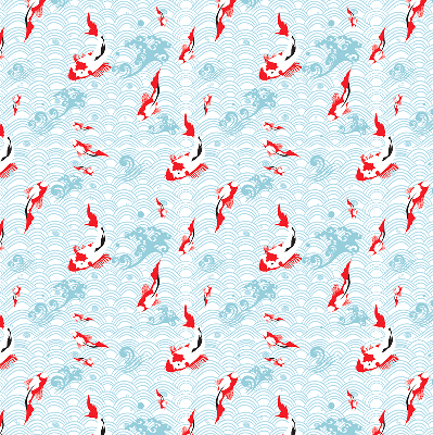 Fensterrollo mit Fischmotiv für Wasserdesign