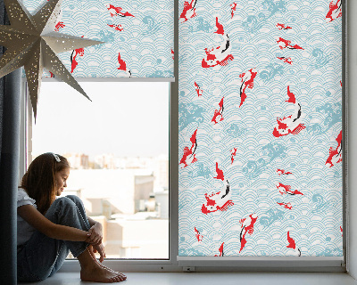 Fensterrollo mit Fischmotiv für Wasserdesign