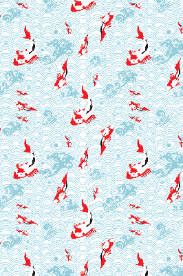 Fensterrollo mit Fischmotiv für Wasserdesign