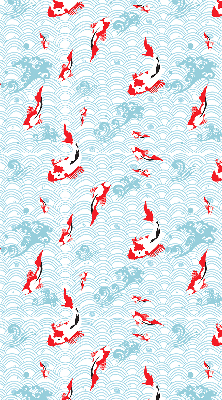 Fensterrollo mit Fischmotiv für Wasserdesign