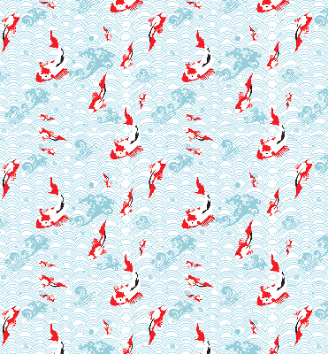 Fensterrollo mit Fischmotiv für Wasserdesign