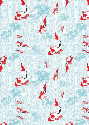 Fensterrollo mit Fischmotiv für Wasserdesign