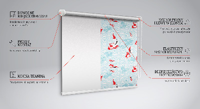 Fensterrollo mit Fischmotiv für Wasserdesign