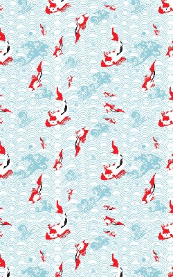 Fensterrollo mit Fischmotiv für Wasserdesign