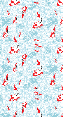 Fensterrollo mit Fischmotiv für Wasserdesign