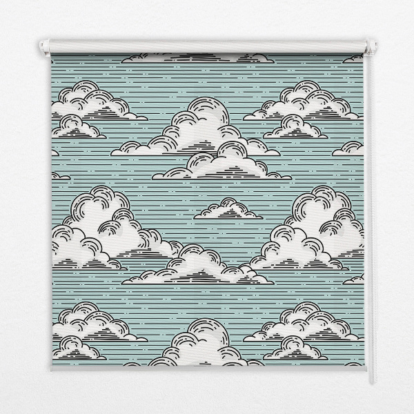Fensterrollo innen in der Variante Wolken