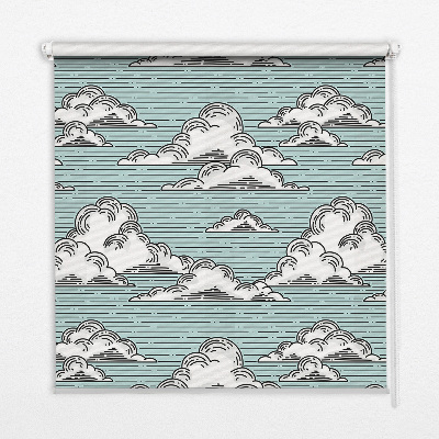 Fensterrollo innen in der Variante Wolken