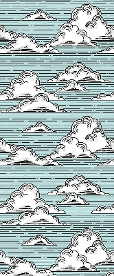Fensterrollo innen in der Variante Wolken