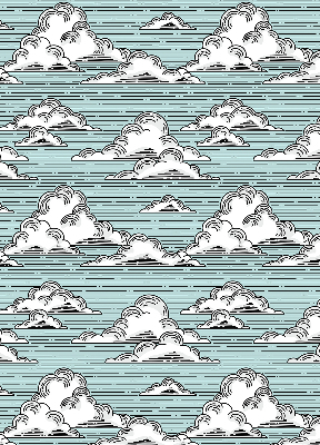 Fensterrollo innen in der Variante Wolken