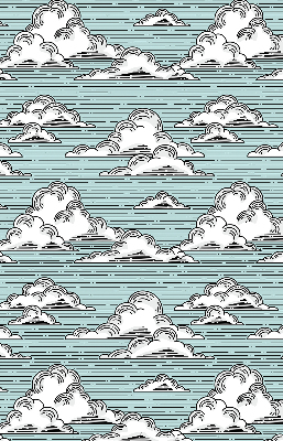 Fensterrollo innen in der Variante Wolken