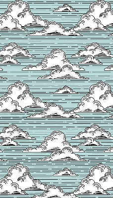 Fensterrollo innen in der Variante Wolken