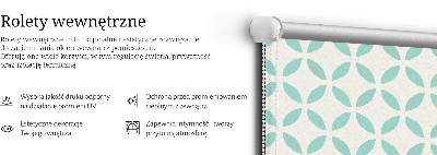 Rollo Fenster in Beige mit Muster