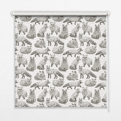 Fensterrollo mit Graufuchs-Motiv