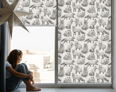 Fensterrollo mit Graufuchs-Motiv