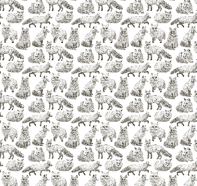 Fensterrollo mit Graufuchs-Motiv