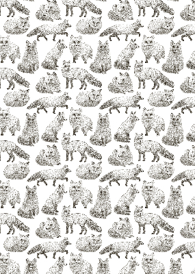 Fensterrollo mit Graufuchs-Motiv
