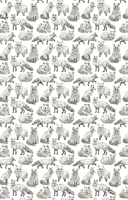 Fensterrollo mit Graufuchs-Motiv
