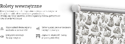 Fensterrollo mit Graufuchs-Motiv