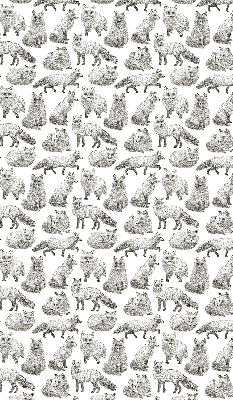 Fensterrollo mit Graufuchs-Motiv