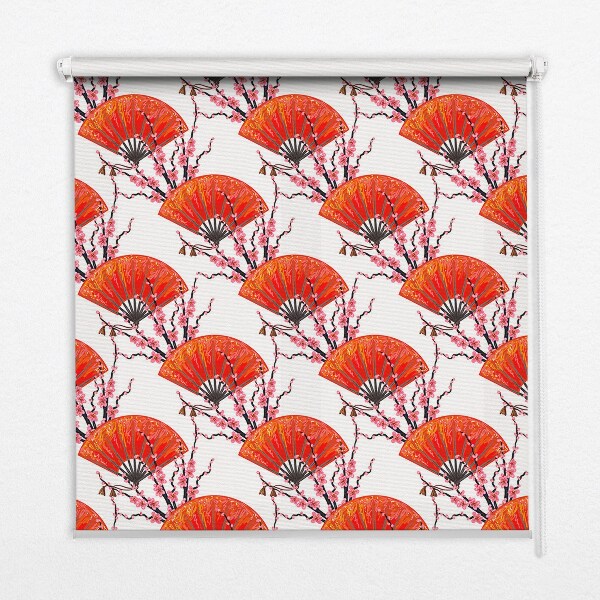 Fensterrollo rote Fans