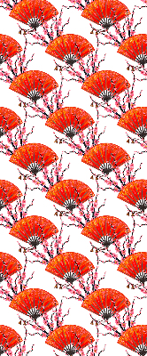 Fensterrollo rote Fans