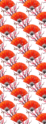 Fensterrollo rote Fans