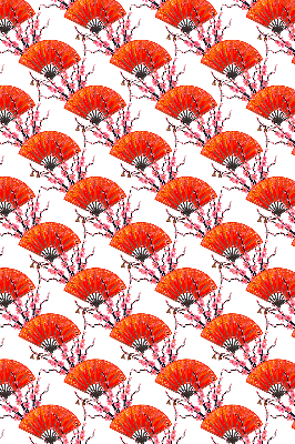 Fensterrollo rote Fans